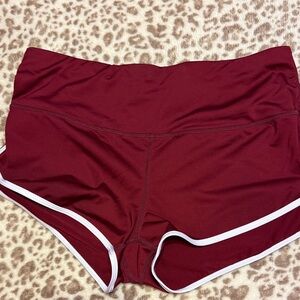 Women's Burgundy Athletic Shorts